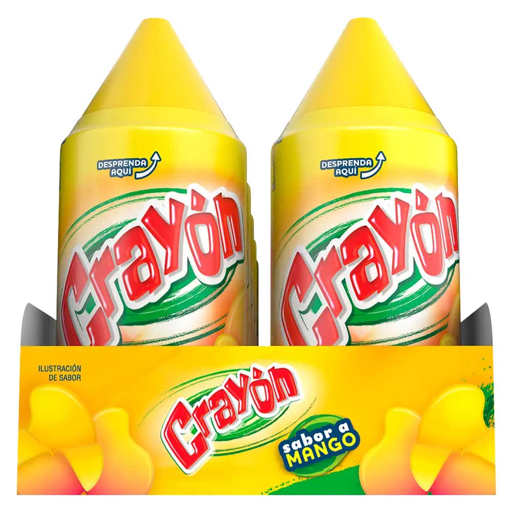 Crayón sabor Mango 28g pack 10 piezas