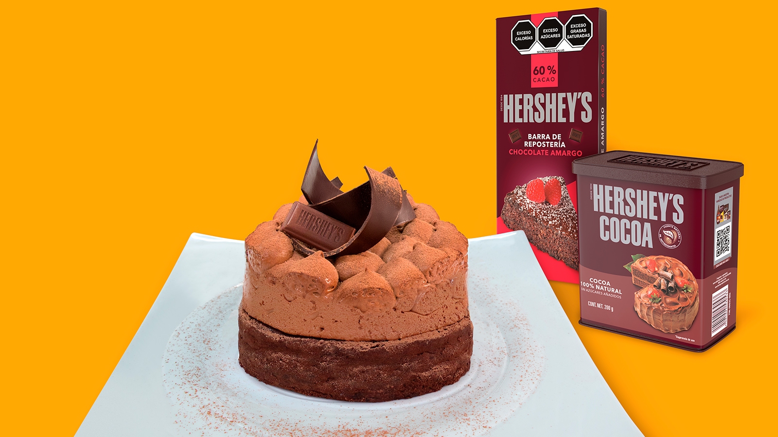 Pastel de chocolate Hershey’s sin harina