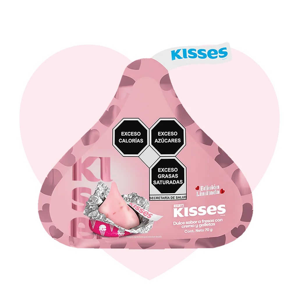 KISSES fresas con crema 70 g