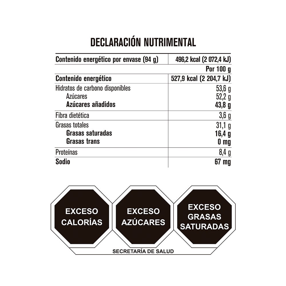 Tabla de muestra del producto