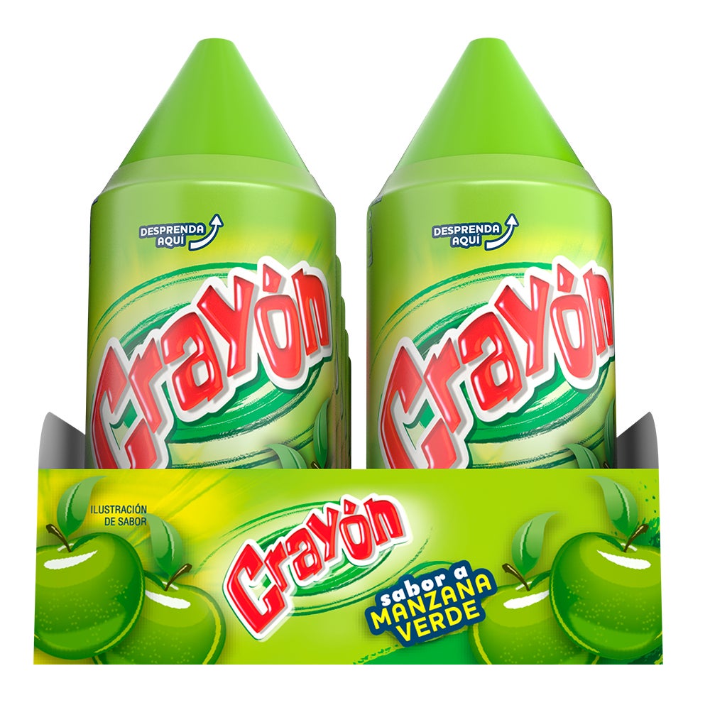 Crayón sabor Manzana 28g pack 10 piezas