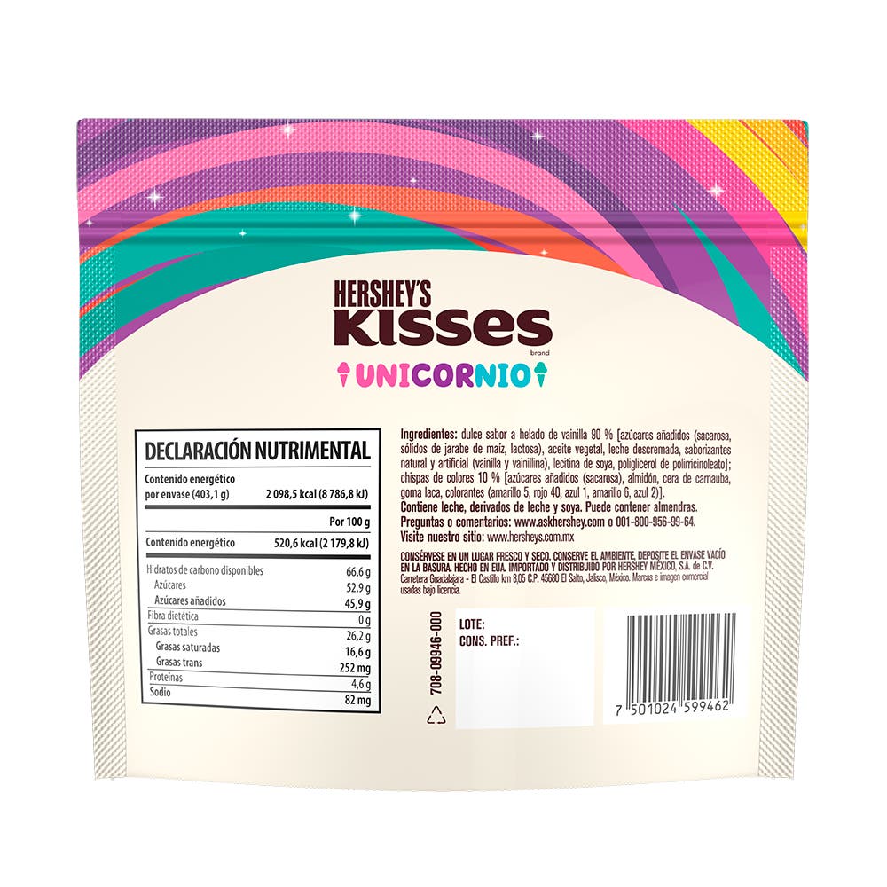 Chocolate HERSHEY'S KISSES Unicornio 403.1g