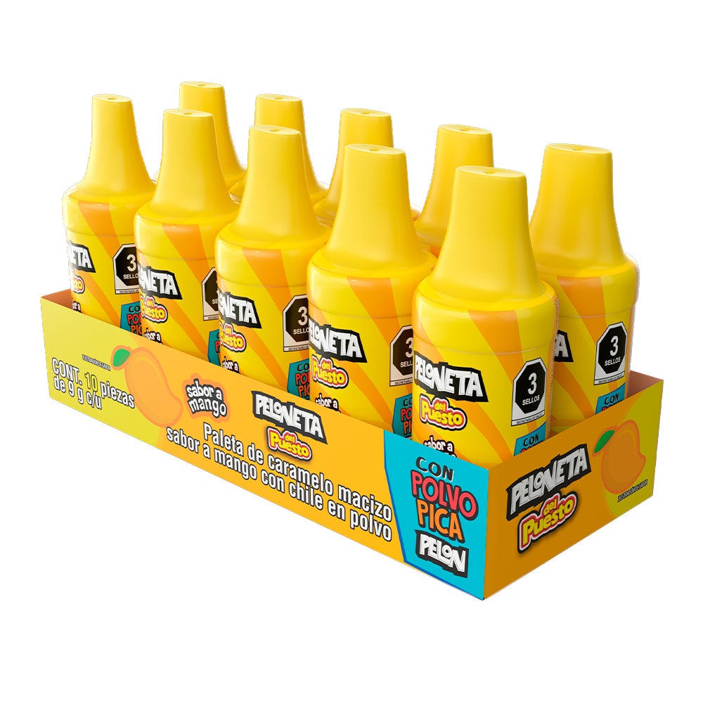 Peloneta del Puesto sabor Mango 9g pack 10 piezas