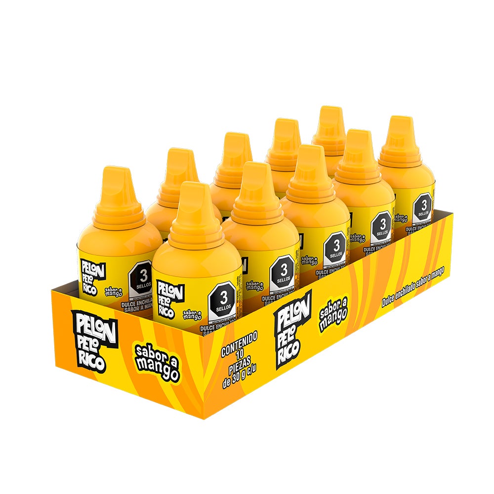 Pelon Pelo Rico sabor Mango 30 g pack de 10 piezas