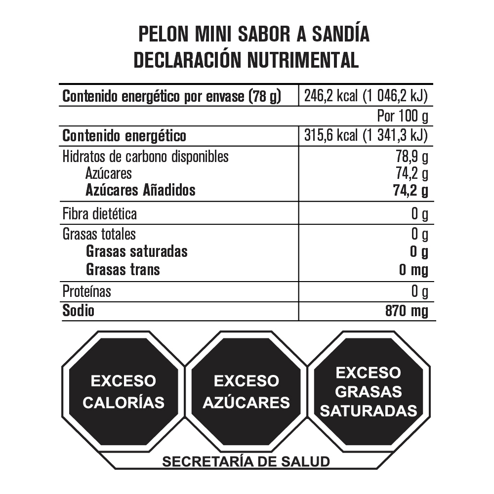 Mini Pelon Pelo Rico surtido 13g bolsa 18 piezas