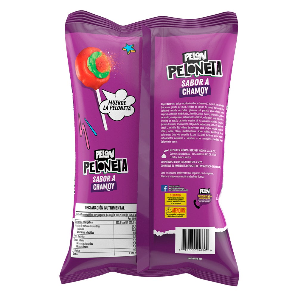 Pelon Peloneta sabor Chamoy 21g bolsa 18 piezas