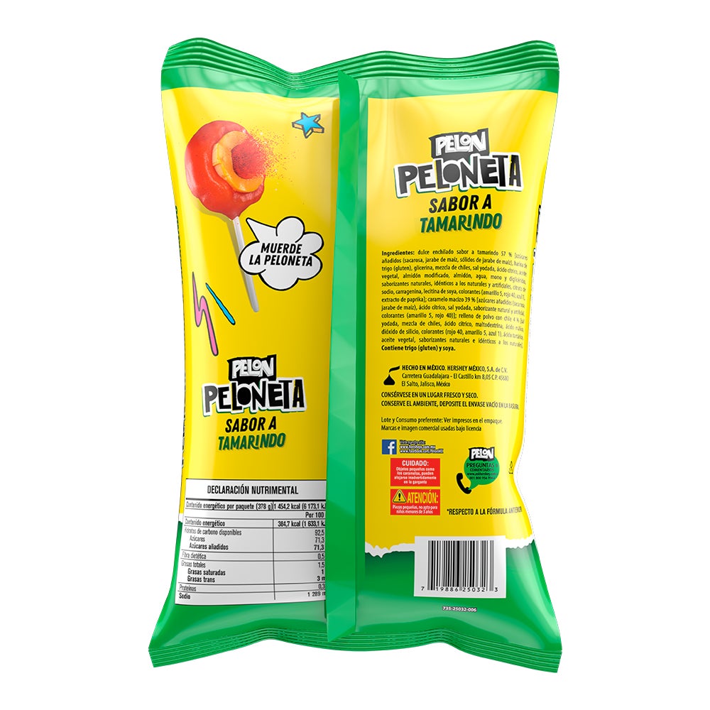 Pelon Peloneta sabor Tamarindo 21g bolsa 18 piezas