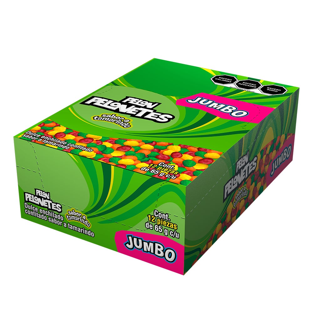 Pelon Pelonetes sabor Tamarindo 65g pack 12 piezas