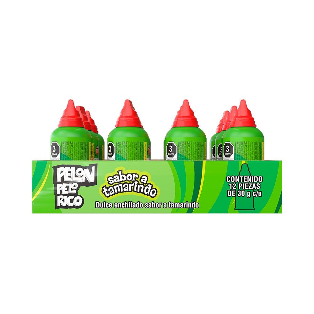 Pelon Pelo Rico sabor Tamarindo 30 g pack de 12 piezas