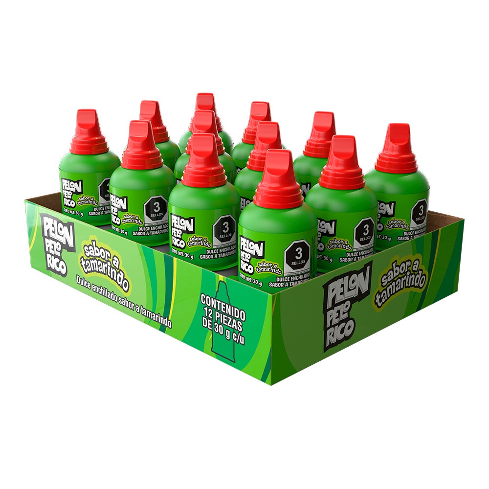 Pelon Pelo Rico sabor Tamarindo 30 g pack de 12 piezas