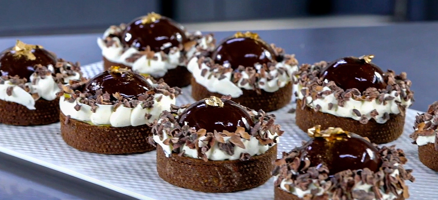 Tarta de mandarina con chocolate 