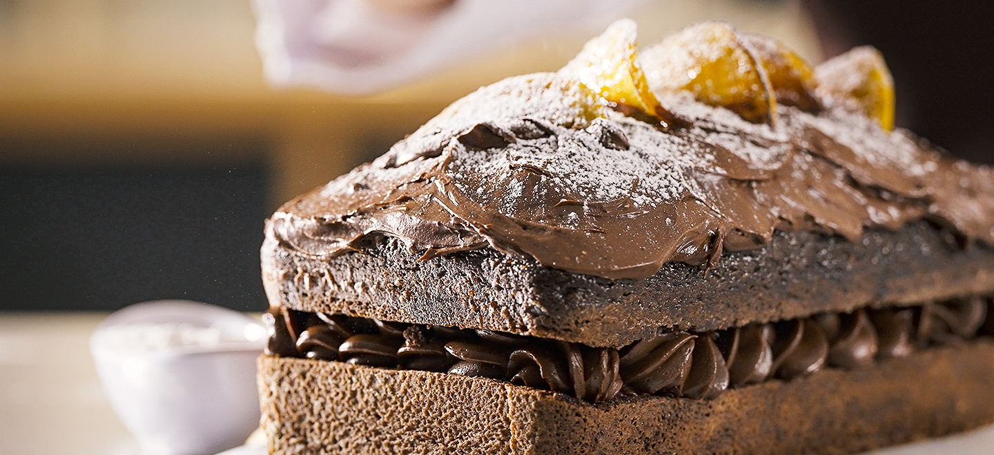 Panque de chocolate con naranja 