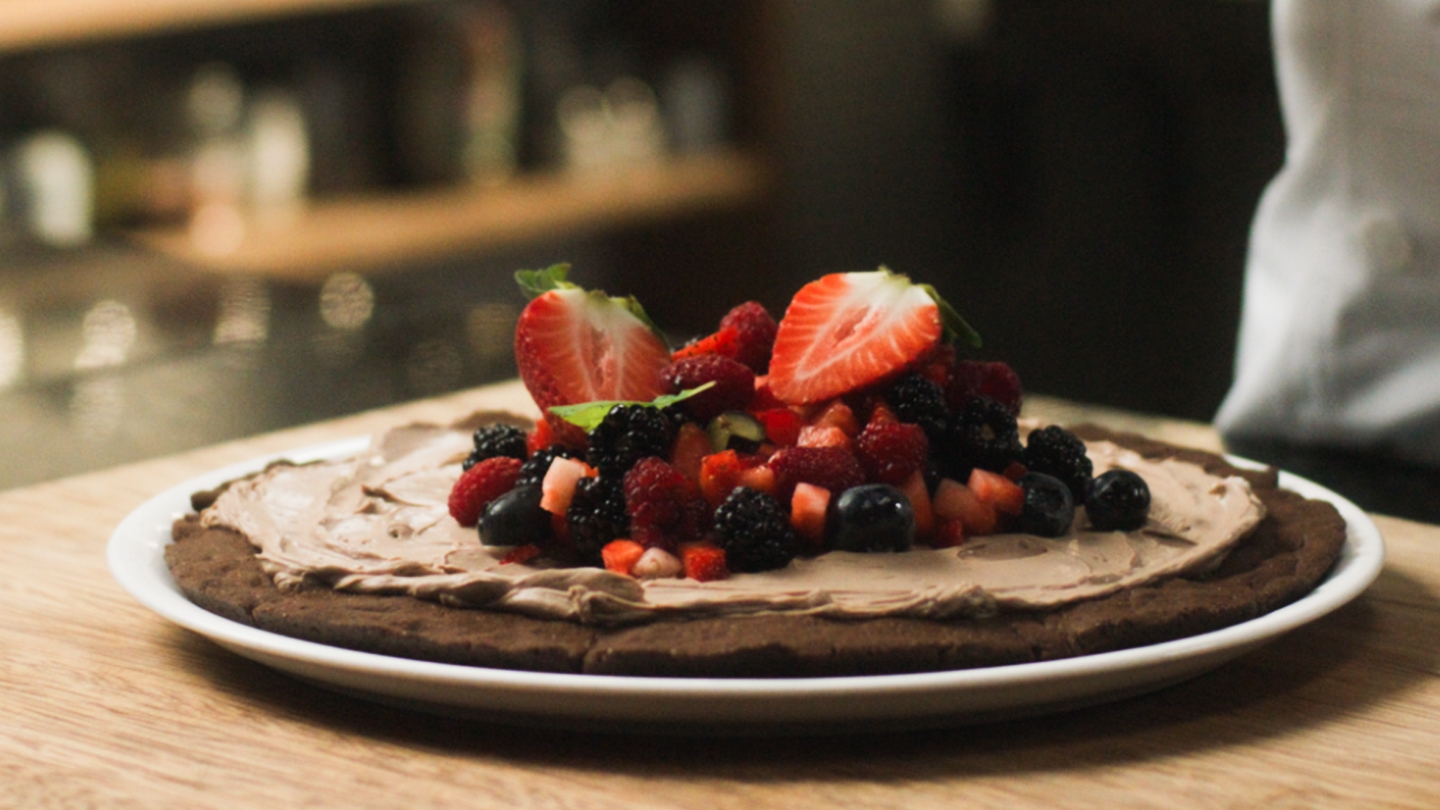 Pizza De frutas Con Chocolate Hershey's