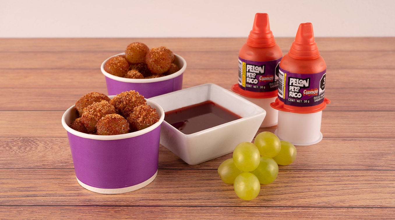 Uvas congeladas picositas con PELON PELO RICO