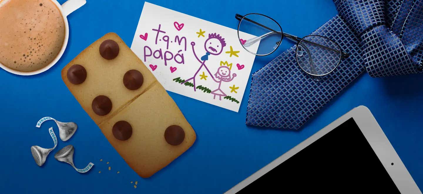 Galleta Dominó gigante con KISSES para papá