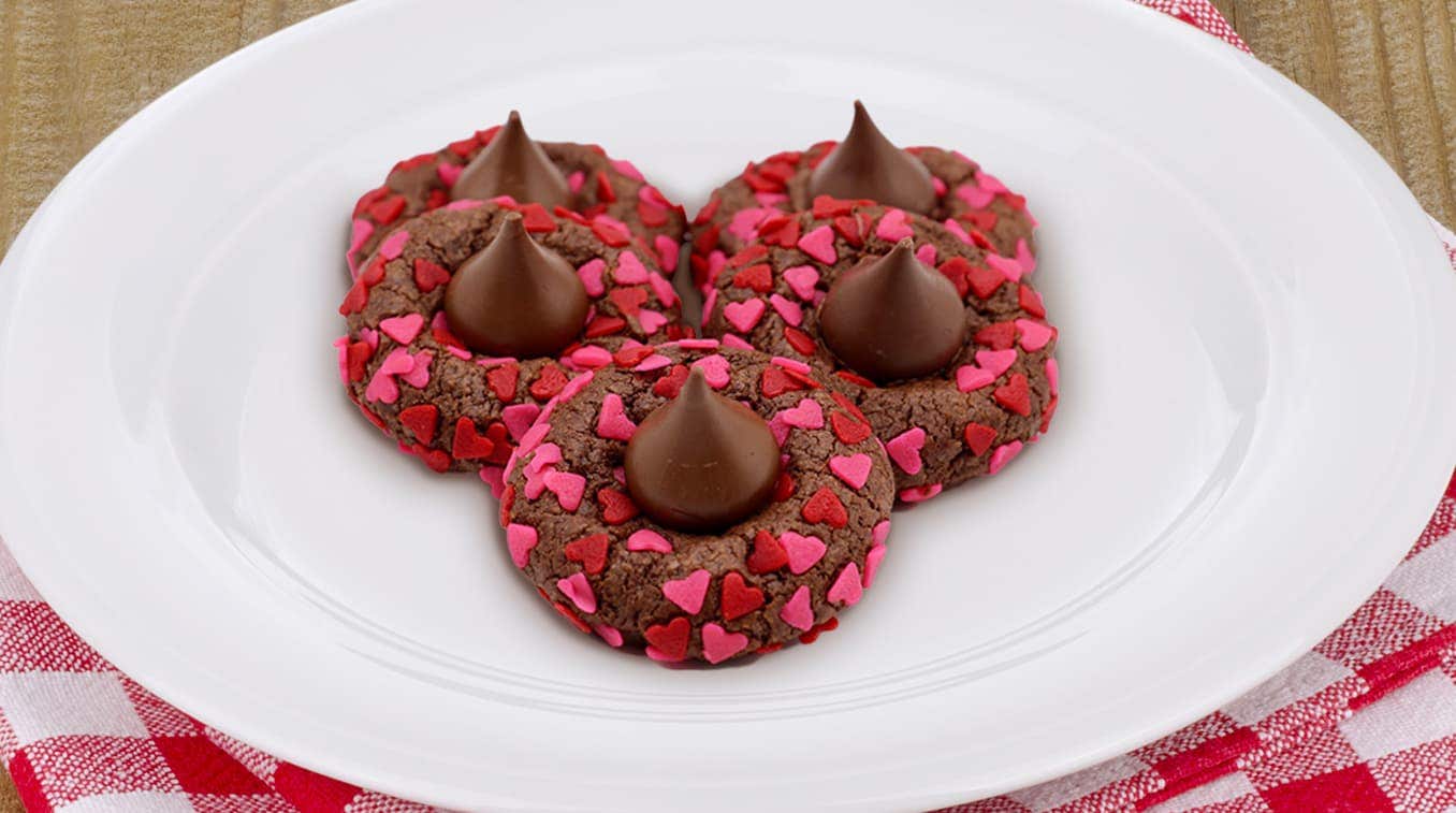 Galletas Blossoms San Valentín con chocolates HERSHEY'S KISSES