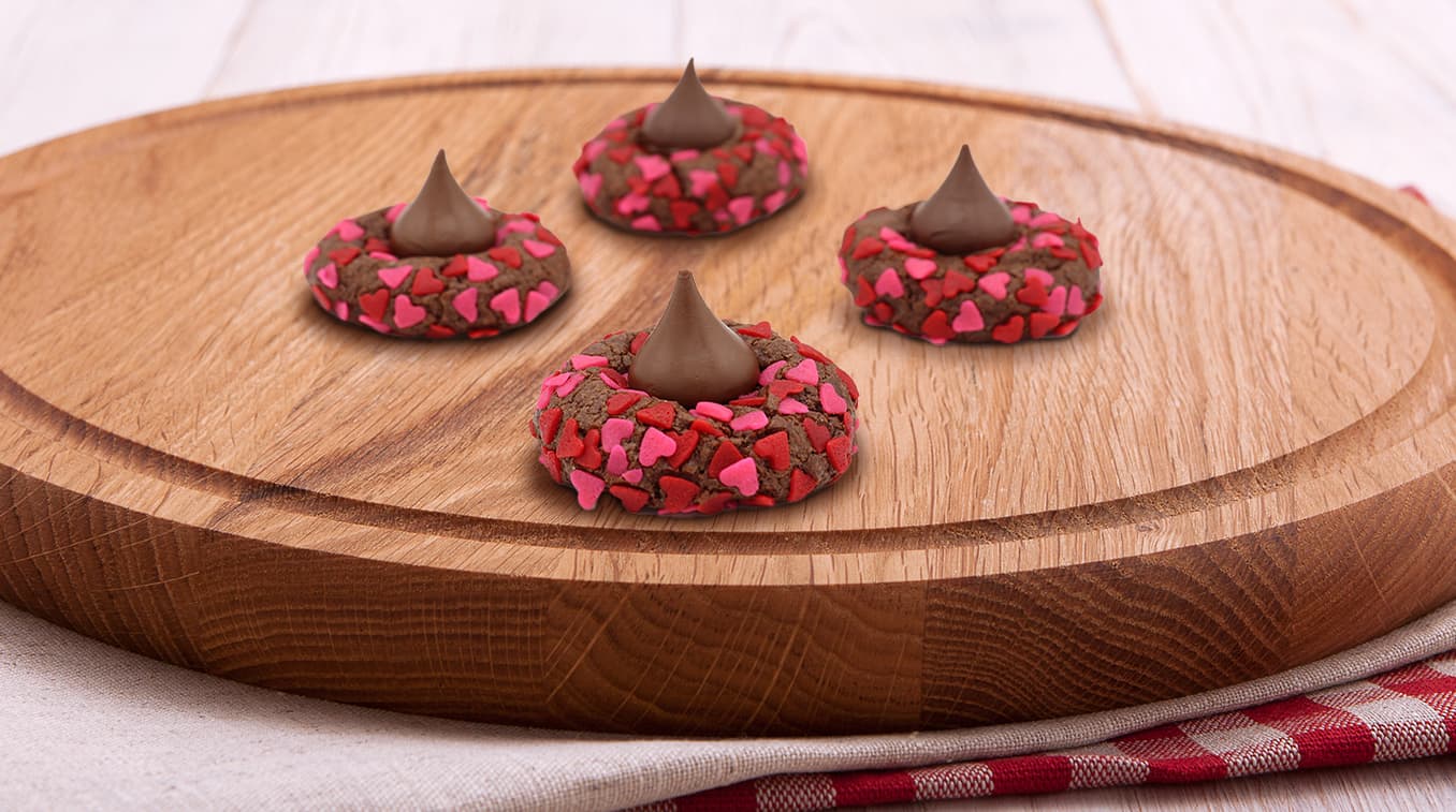 Galletas Blossoms San Valentín con chocolates HERSHEY'S KISSES