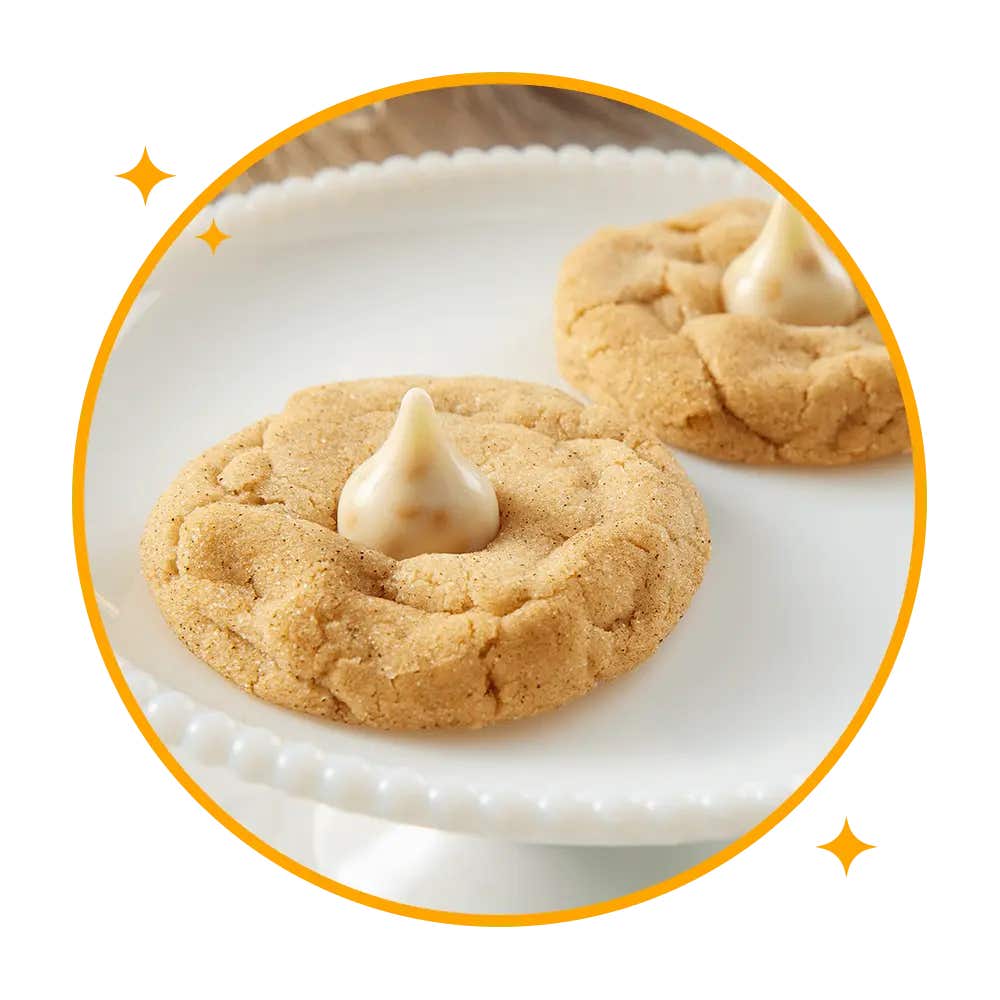 pair of hersheys kisses snickerdoodle blossoms